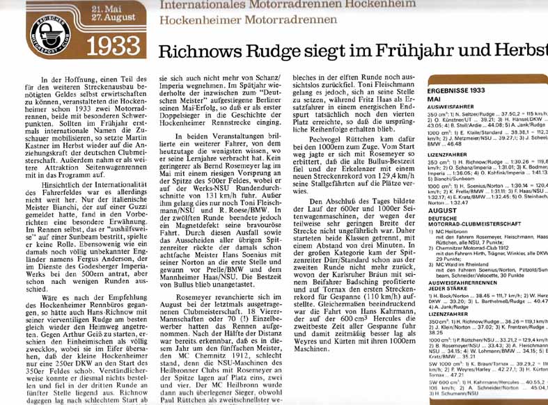 Hockenheim Eröffnungsrennen